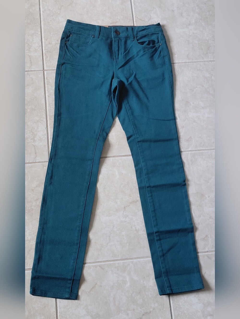 DKNY Teal Slim Fit Pants